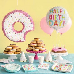 Balão Foil Happy Birthday Donuts