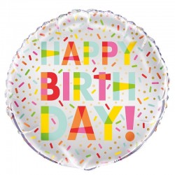 Balão Foil Happy Birthday Donuts