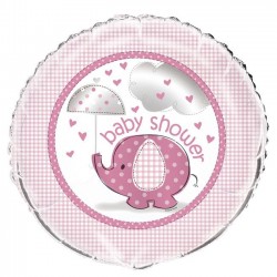 Balão Foil Baby Shower Elefante Rosa