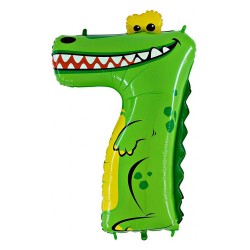 Balão Foil Nº 7 Crocodilo