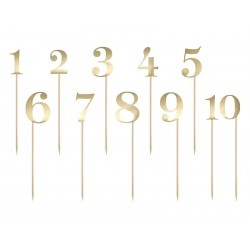Table Numbers Dourado