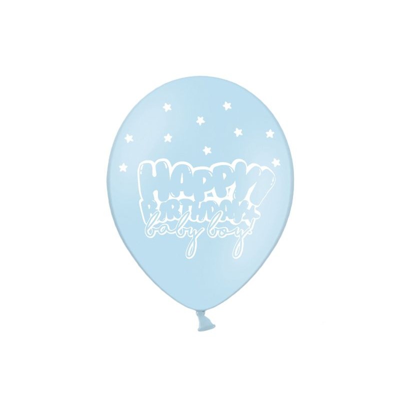 6 Balões Happy Birthday Baby Boy