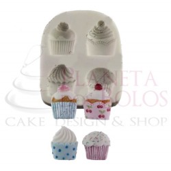 Molde Silicone 4 Cup Cakes