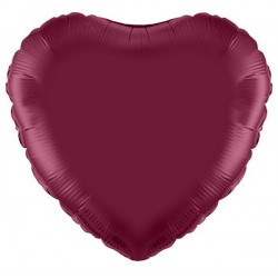 Balão Foil Coração Bordeaux