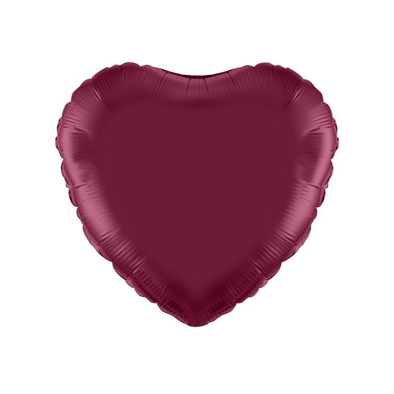 Balão Foil Coração Bordeaux
