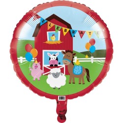 Balão Foil Redondo Animais Quinta