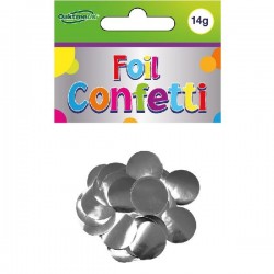 Confetis Prateados foil 14g 10mm