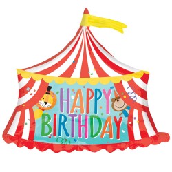 Balão Foil Tenda de Circo Happy Birthday