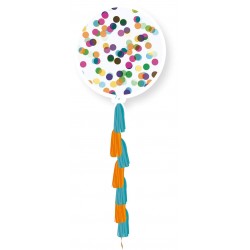 Balão Confetis Multicolorido com Tassel
