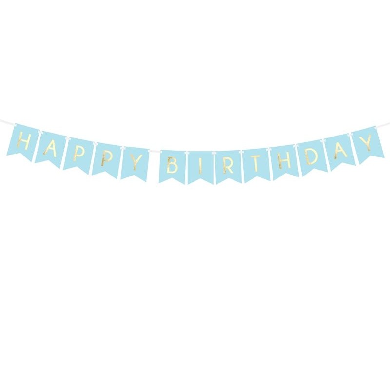 Banner Happy Birthday Azul