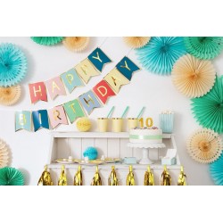 Banner Happy Birthday Color Mix