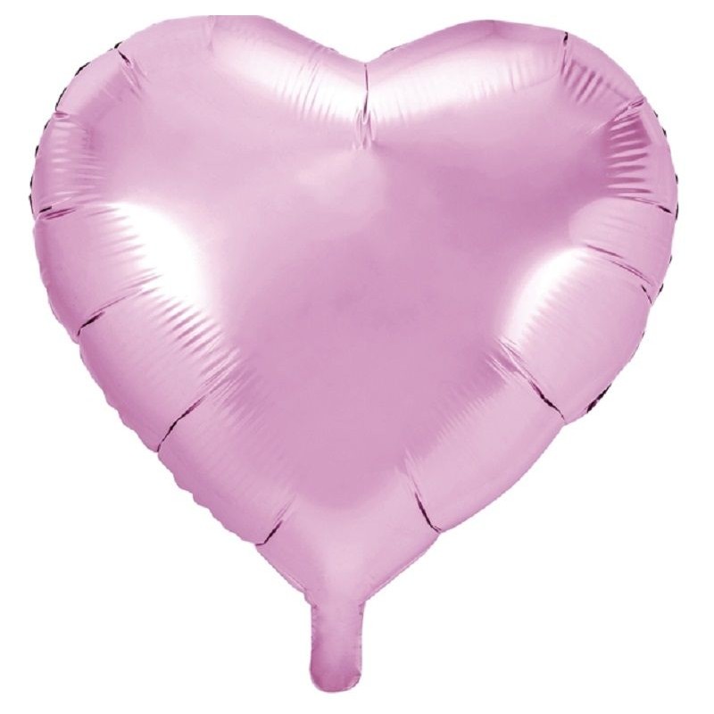 Balão Coração Foil Rosa Claro 61 cms
