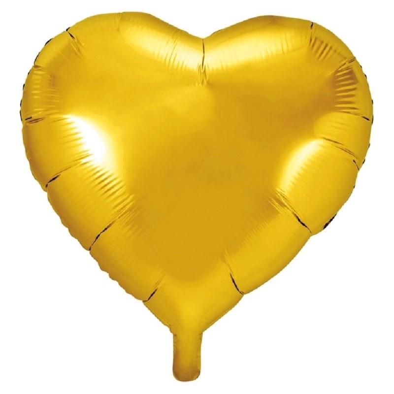 Balão Coração Foil Dourado 61 cms