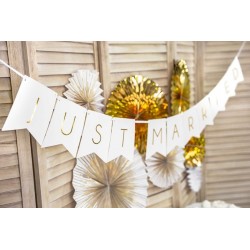 Banner Just Married Branco 15 x 1.55