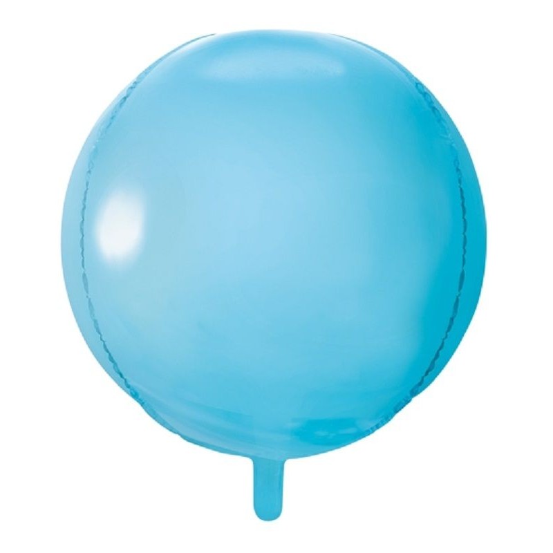 Balão Foil Redondo Azul Ceú 40 cms