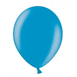 100 Balões Azul Caribe Metallic 30 cms
