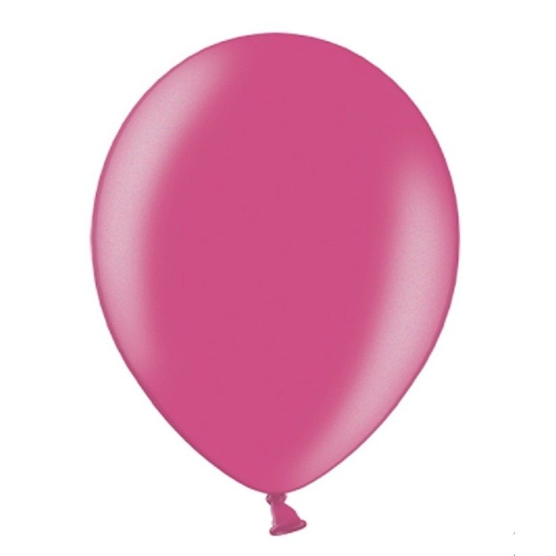 100 Balões Rosa Forte Metálico