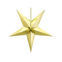 Estrela Papel Dourada 45 Cms