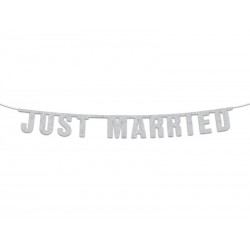 Banner Just Married Prata 18 x 170cm