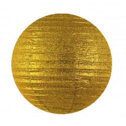 Lanterna Dourada Glitter 35 cms