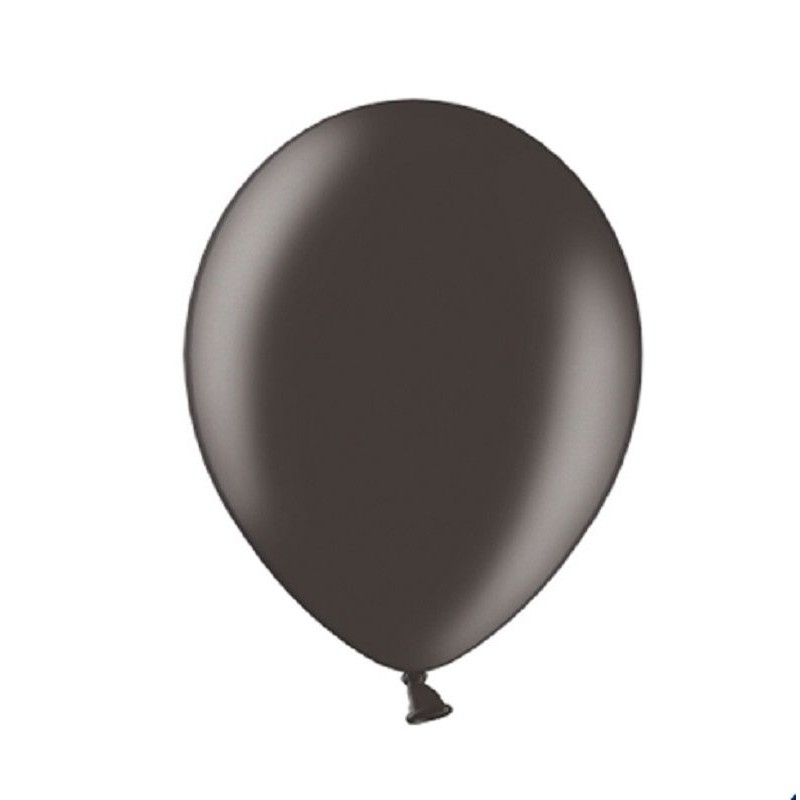100 Balões Pretos Perolados 15cms