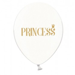 Balão Transparente com Princess em Dourado