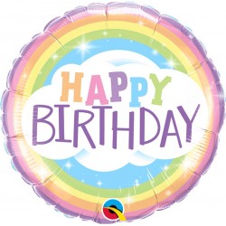 Balão Happy Birthday Arco Íris