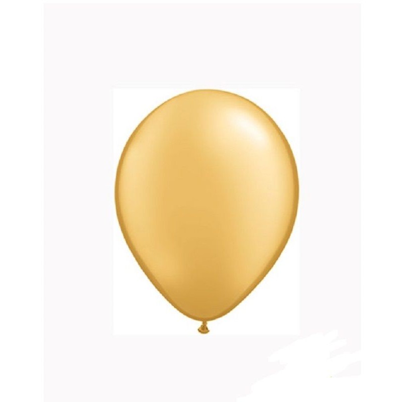 Balão Latex Dourado 12 cms ***