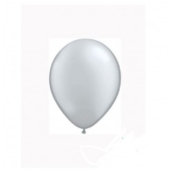 Balão Latex Prateado 12 cms ***