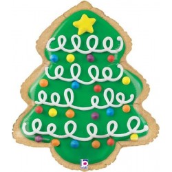 Balão Foil Biscoito Árvore Natal 64 Cms