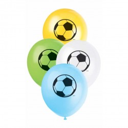 8 Balões Coloridos Tema Futebol