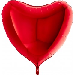 Balão Coração Vermelho Foil 91 cms