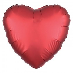 Balão Foil Coração Vermelho Sangria Satinado