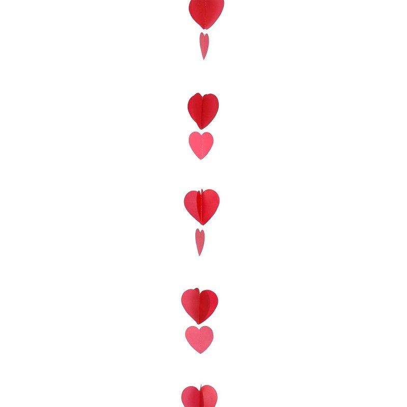 Pendente Balões Corações Vermelhos e Brancos