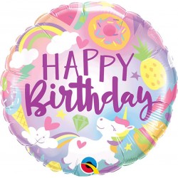 Balão Unicórnio Happy Birthday