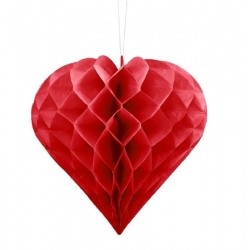 Honeycomb Coração Vermelho 20cm