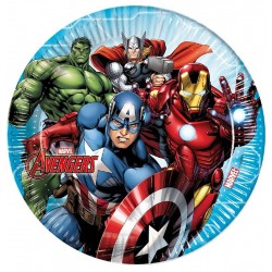 8 Pratos Power Avengers 23 cms