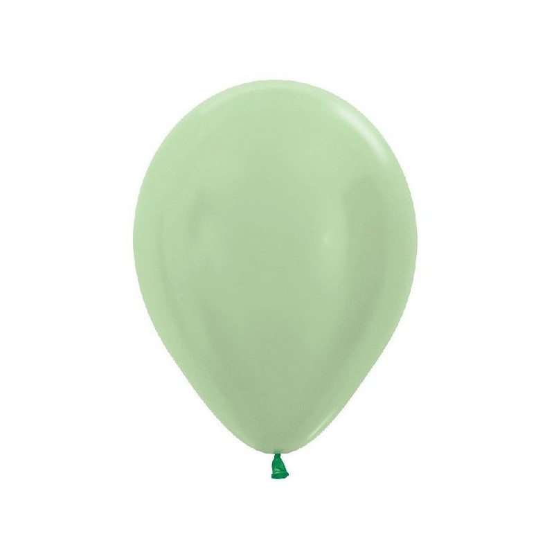 50 Balões Verde Claro Satinado