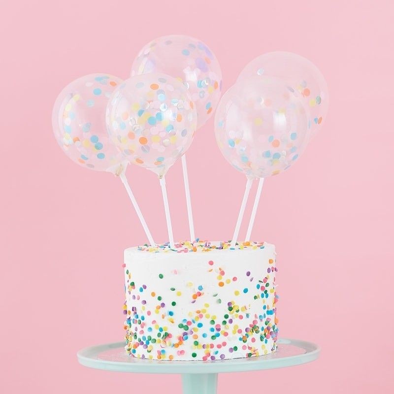 Cake Topper Mini Baloes Confetis