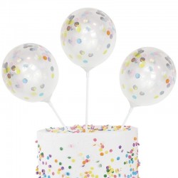 Cake Topper Mini Baloes Confetis
