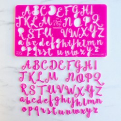 Sweet Stamp Conjunto de Alfabeto e Números Encaracolado