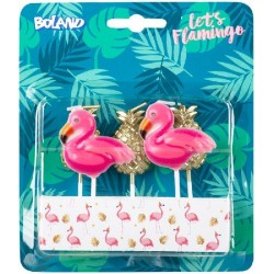 5 Velas Ananases e Flamingos