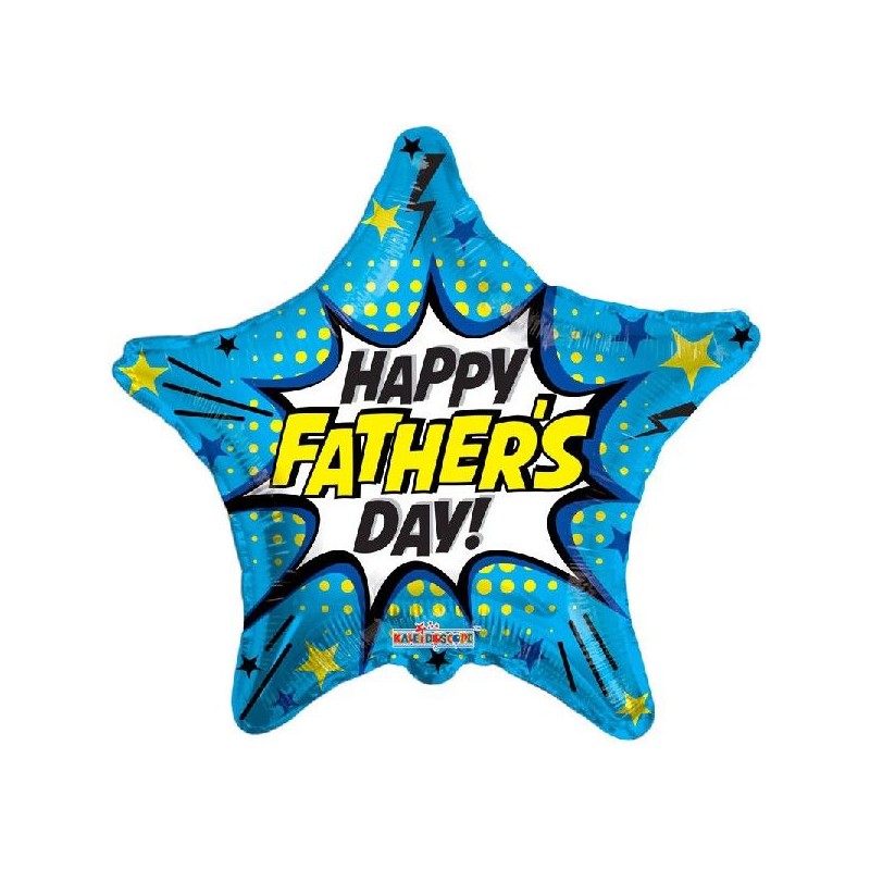 Balão Foil Estrela Happy Fathers Day