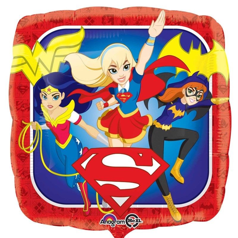 Balão Foil Quadrado Super Hero Girls