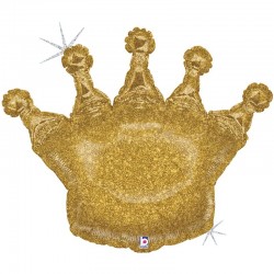 Balão Coroa Dourada Glitter