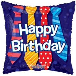 Balão Foil Happy Birthday Gravatas