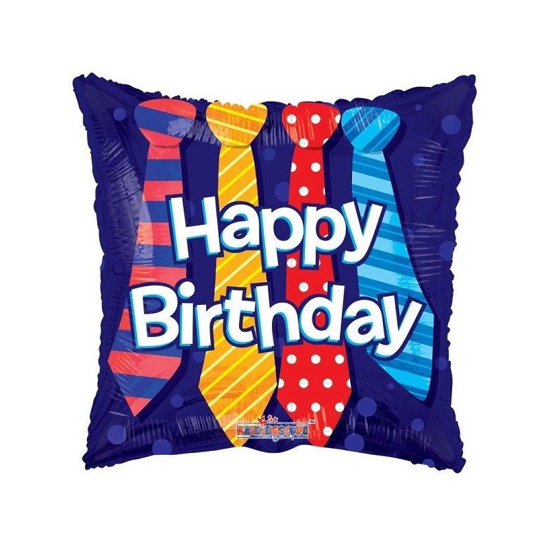 Balão Foil Happy Birthday Gravatas