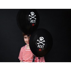 6 Balões 30 cms Festa Pirata