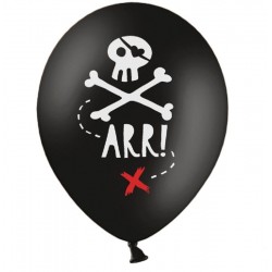 6 Balões 30 cms Festa Pirata