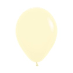 50 Balões Amarelo Pastel Mate 30cms